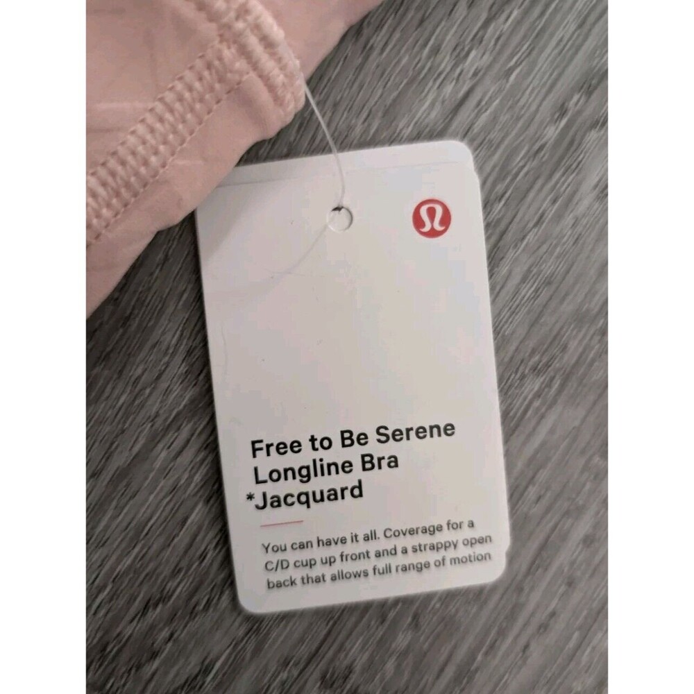 Lululemon Womens Bra Size 4 Free to Be Serene Longline Jaquard C/D NWT Ship Fast - Picture 6 of 15